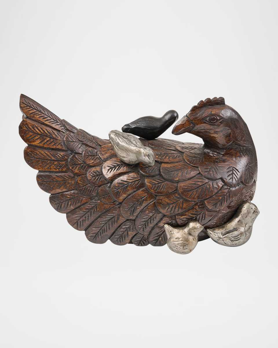 Mama Gallina Carved Wooden Sculpture